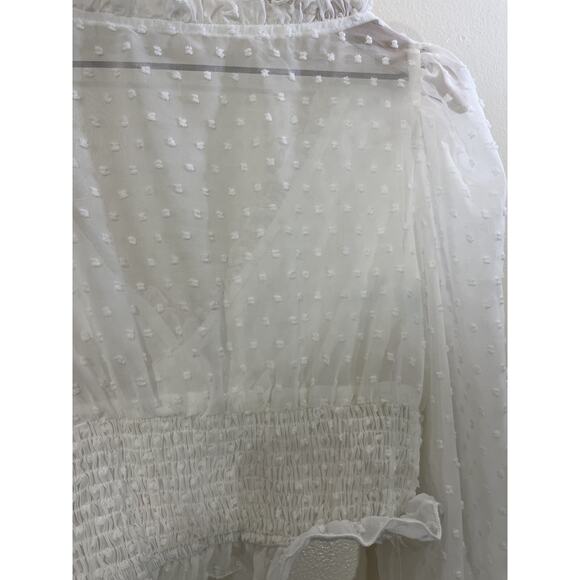 Coquette Victorian Milkmaid Y2K Romance Crop Top L Fairy Whimsical Dainty Ballet - Picture 12 of 16